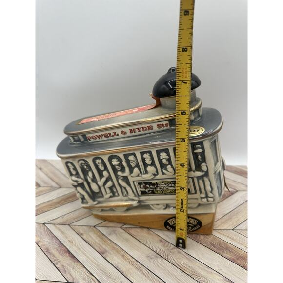 Vtg Ezra Brooks 1968 Cable Car Real Sippin Whiskey Empty Decanter California - Picture 3 of 4